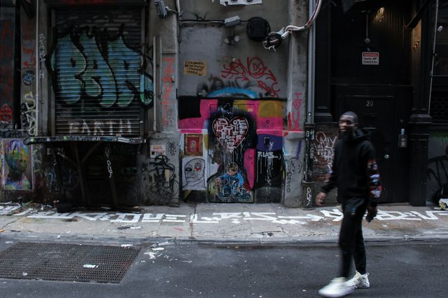 A photo of someone in Cortlandt Alley